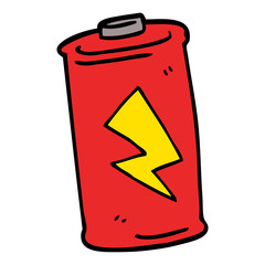 cartoon doodle battery