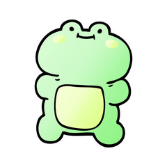 cartoon doodle frog