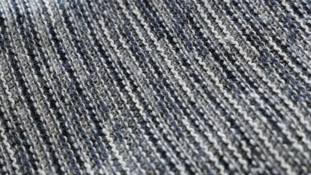 Fabrics made of multiple loops of yarn slow pan 4K video