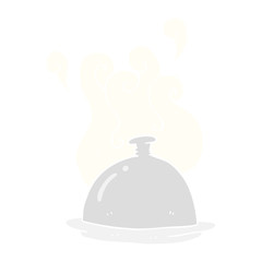 flat color illustration of a cartoon dinner service