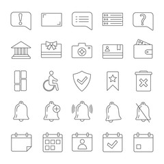 UI/UX linear icons set