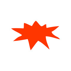 cartoon doodle explosion symbol