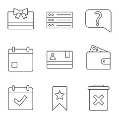 UI/UX linear icons set