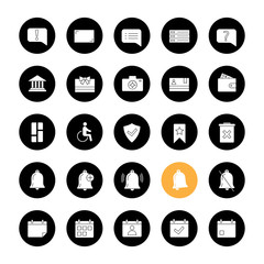 UI/UX glyph icons set