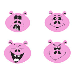 Pig set funny - 2019 Chinese New Year symbols