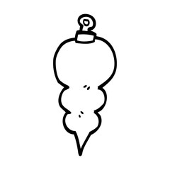 line drawing cartoon xmas decoration