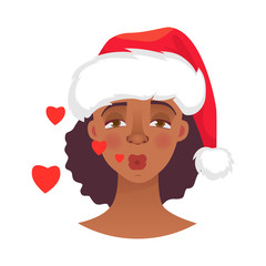 face of African woman in hat