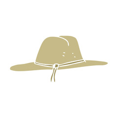 flat color illustration of a cartoon hat