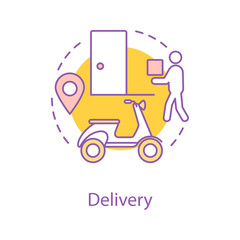 Delivery service concept icon