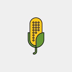 Corn flat vector icon