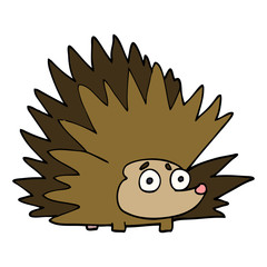 cartoon doodle spiky hedgehog