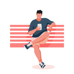 man sitting on a bench