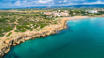 Aerial. Lido di Noto, Province of Syracuse, Italy.