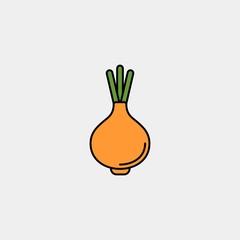 Onion flat vector icon