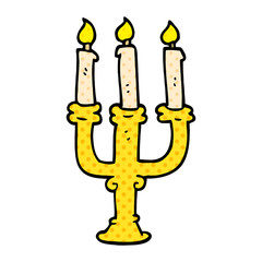 cartoon doodle candlestick holder