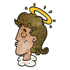 cartoon doodle angel face