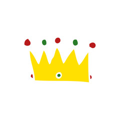 flat color style cartoon crown