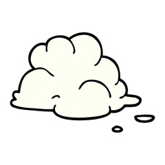cartoon doodle fluffy white clouds