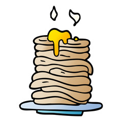 cartoon doodle stack of pancakes