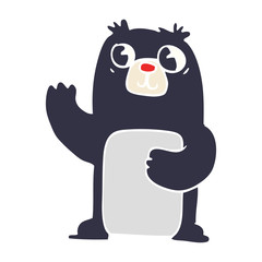 cartoon doodle black bear