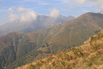 Alpenlandschaft der Tambogruppe mit Pizzo di Gino (Blick vom Monte la Motta)