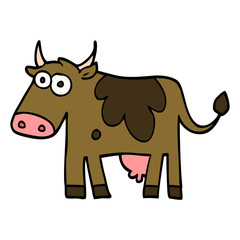 cartoon doodle farm cow