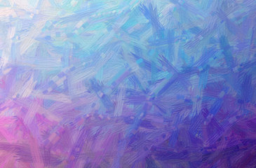 Illustration of blue and purple bristie brush oil paint horizontal background.