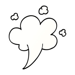 cartoon doodle gust of air