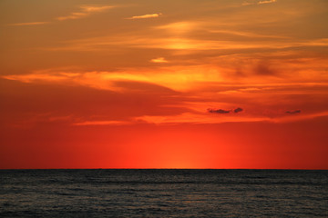 sunset over sea