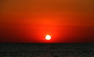 sunset on sea