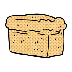 cartoon doodle loaf of bread