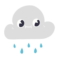 cartoon doodle rain cloud