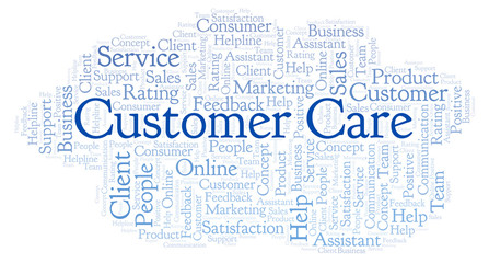 Customer Care word cloud.