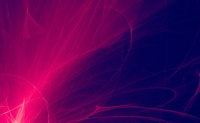 Abstract purple light and laser beams, fractals  and glowing shapes  multicolored art background texture for imagination, creativity and design.