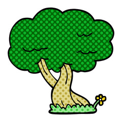 cartoon doodle tree