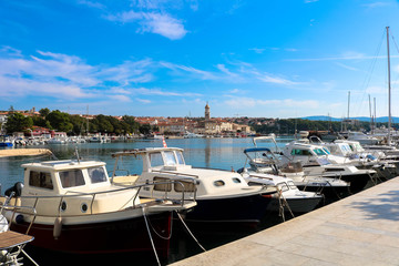 Fototapeta premium Historical city of Krk on the Island Krk in the Adriatic sea, Croatia