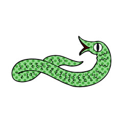 Obraz premium cartoon doodle medieval snake