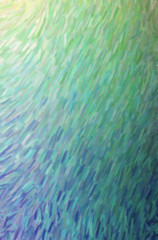 Illustration of green and blue large color variation oil paint vertical background.