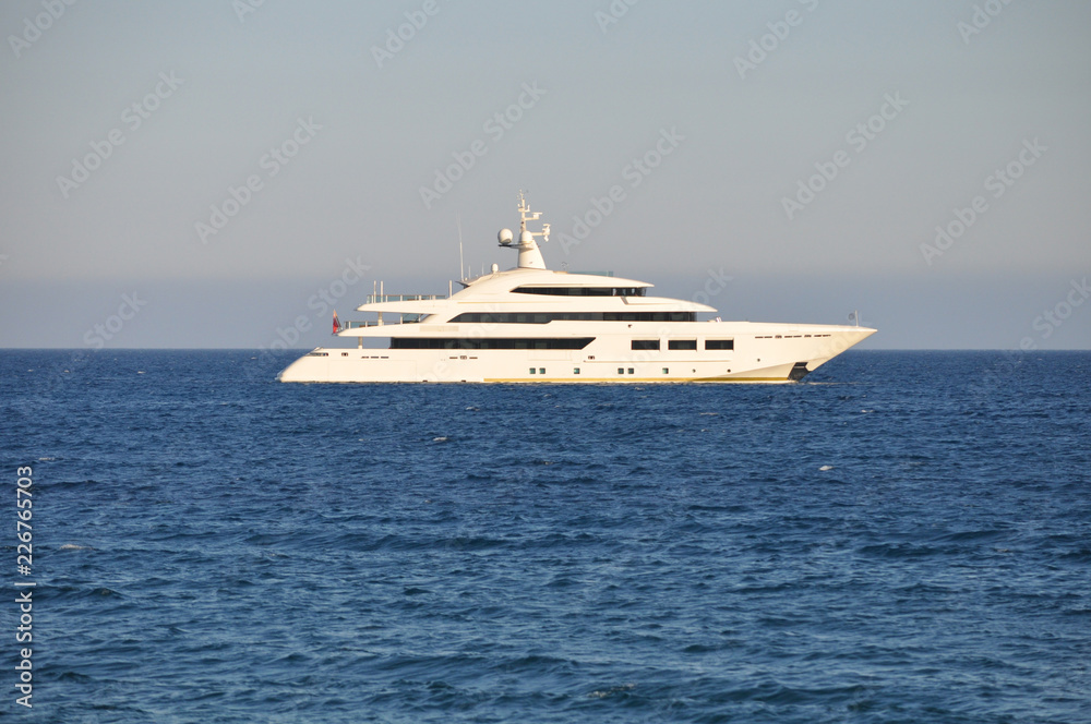 Wall mural The beautiful Luxury yacht in open sea