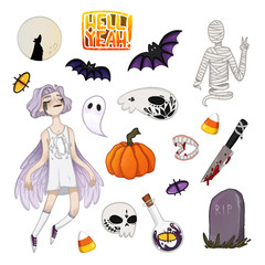 Halloween ghost set