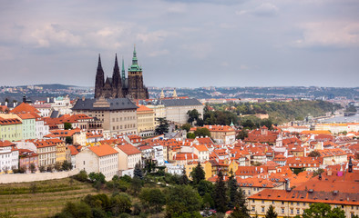 Prague Castle, President Residence, the city view from above