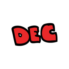 cartoon doodle month of december