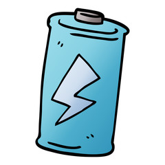 cartoon doodle battery