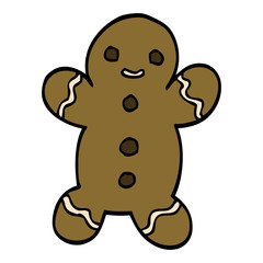cartoon doodle gingerbread man