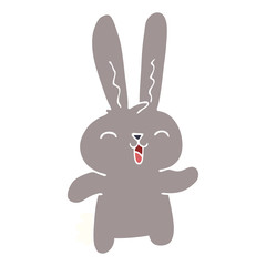 cartoon doodle happy rabbit