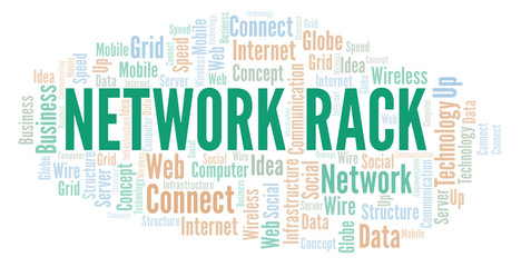 Fototapeta premium Network Rack word cloud.