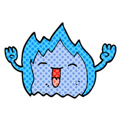 cartoon doodle happy gas flame