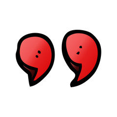 cartoon doodle quotation marks