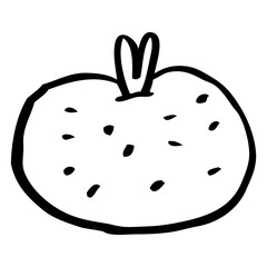 line drawing cartoon tomato