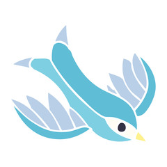 cartoon doodle swallow tattoo